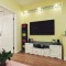 黄色地中海风格客厅电视背景墙装潢案例