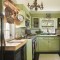 绿色欧式厨房设计装潢图