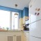 蓝色地中海风格厨房橱柜装修图片