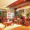 中式风格橙色客厅窗帘图片欣赏
