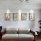 白色中式风格客厅沙发背景墙设计