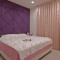 欧式风格紫色卧室背景墙装修案例