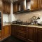 美式风格褐色厨房橱柜装潢案例