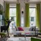 浪漫自然混搭风格绿色客厅窗帘设计赏析