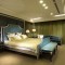 绿色东南亚风格卧室窗帘装饰图