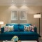 蓝色地中海风格客厅设计图片欣赏