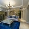 蓝色地中海风格客厅沙发装饰图
