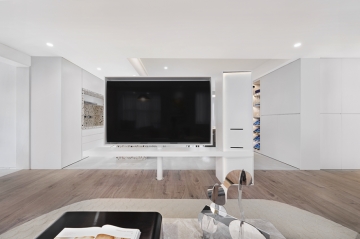 140㎡现代简约空间分享，旋转电视墙加中西厨，超舒适布局！